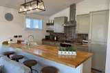 Pine Tree Lodge kitchen - Florence Springs Luxury Lodges with hot tubs, Tenby, Pembrokeshire, South West Wales