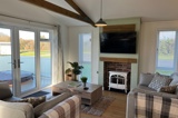 Pine Tree Lodge living area - Florence Springs Luxury Lodges with hot tubs, Tenby, Pembrokeshire, South West Wales