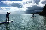 Paddleboarding at Saundersfoot with Good Trails SUP School - 5 minutes from Florence Springs Luxury Lodges, Tenby, Pembrokeshire, South West Wales