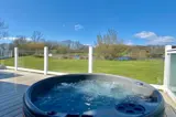 Hazel Lodge hot tub - Florence Springs Luxury Lodges, Tenby, Pembrokeshire, South West Wales